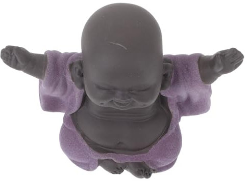 EXHUMKY Buddha Statue Aus Traditionelle Niedliche Dekofigur Für Meditation Und Tischdeko Im Büro Oder Zuhause Langlebig Und Gestaltet