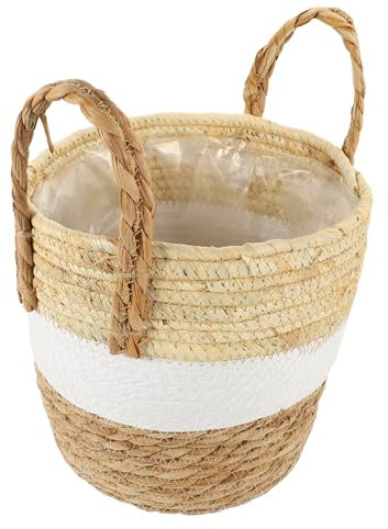 TOYANDONA Panier à Plantes Tissé Pot De Fleurs pour Intérieur Et Extérieur Design Décoratif pour Jardin Et Rebord De Fenêtre
