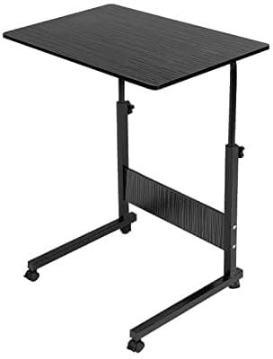 CROWNSHOP Mobile Standing Desk 40x60x (70-80) cm Height Adjustable Mobile Laptop Table Portable Stand Up Desk for Reading Eating