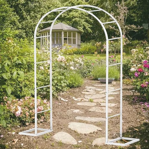 Arco da giardino in metallo per matrimoni, pergolato di rose e traliccio Pgola, arco decorativo per esterni per piante, supporto per arco a palloncino, padiglione flusso per eventi