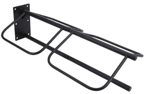 Tbest Saddle Rack, Thickened Metal Wall Mounted Saddle Stand with Single Bar for Horse Pad Blanket, Stables Garages Barns