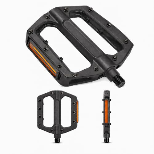 Mepham Pedales de bicicleta premium con 2 rodamientos sellados, pedales antideslizantes con reflectores para bicicleta de montaña y bicicleta de carretera, pedales robustos para desplazamientos