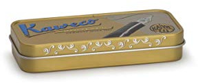 Kaweco plåtburk pennor etui nostalgisk kort guld, 20000402