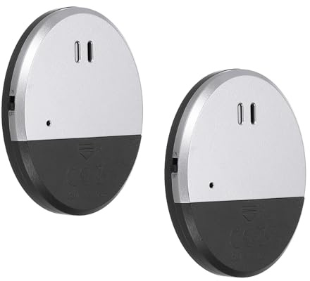 PATIKIL Dörrfönsterlarm, 2-pack 125 dB vibrationslarmsensor dörr fönster säkerhet öppna larm, svart silverton