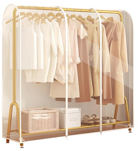 Anseom Funda Perchero, Transparente Funda Protectora de Ropa para Ropa 100×50×150 cm Funda Protectora para Perchero Cubierta de Polvo de Ropa, Fundas de Ropa para Evitar Polvo y Suciedad