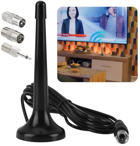 High Performance Radio Antenna for Clear DAB and FM Reception, Magnetic Base and 3 m Extension Cable, Ideal for Home Stereo Receivers and AV Audio Systems