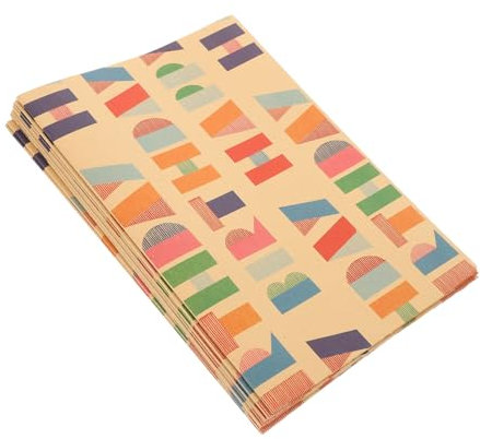 COLLBATH Hojas de Papel de con Patrón Brillante 10 Unidades Rollo de Papel de Periódico Recubierto para Fondo de Pared Cubiertas de Libros