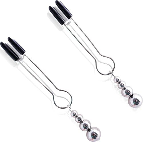 Due morsetti per capezzoli 10cm, giocattolo erotico per donne e uomini, catena di lussuria e dolore, morsetti per capezzoli, giocattolo sessuale BDSM FOPS I06-5