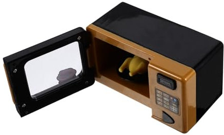 BESTonZON Microondas De Juguete para Niño Niña Mini Electrodoméstico Infantil De Simulación para rol Casa Fabricado Seguro y Portátil Juguete Educativo para Niño Niña y Niñas