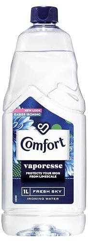 Comfort Vaporesse Fresh Sky Ironing Water Prevents limescale and Gives Your Laundry a Fresh, Uplifting Fragrance and Long-Lasting Freshness for Easy Ironing 1 L (Pack of 6)