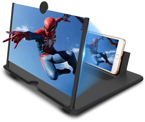 Bailonda Amplificador de Pantalla para movil 18 Pulgadas, Lupa para móvil 3D, HD Lupa Pantalla movil Adecuado para Ver películas y Videos en un teléfono