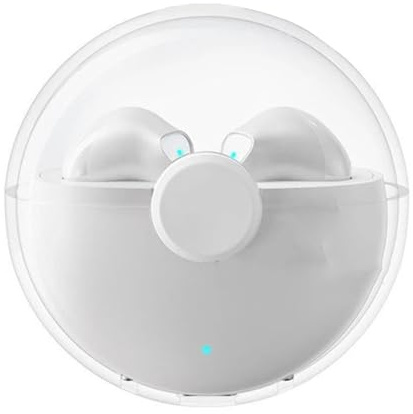 CHEOTIME Écouteurs sans Fil Bluetooth, écouteurs multifonctionnels, Suppression du Bruit, Charge Rapide, appels clairs, Conception Semi-Ouverte pour téléphone, Tablette, Ordinateur (Blanc)