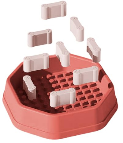 Slow Feeder Dog Bowl- Interactive Slow Feeder Dogg Bowls, Anti-choking Dog Bowl, Interactive Puzzle Healthy Eating Bowls| For Dogs Puppy Pet Cat Water Feeding Eating Small Large Medium Breed
