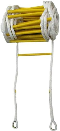 Escalera de Cuerda, Escalera de Emergencia contra Incendios, ignífuga, 3 Metros (20 m), Resistente, de Seguridad, de 25 m (82 pies) (3 metros/10 pies)
