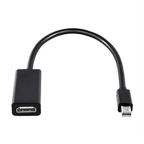 REY 25cm Mini DP (Mini DisplayPort) auf HDMI Buchse Adapterkabel, 4k Qualität, für Video & Audio