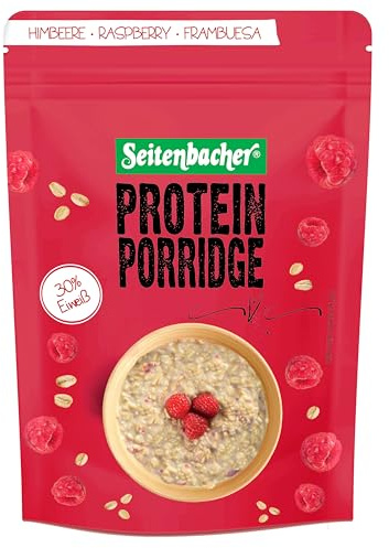 Seitenbacher Porridge lampone – La tua colazione calda con 30% proteine, senza frumento, confezione da 2 (2 x 500 g)