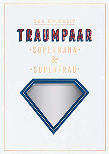 Grafisk verkstad verkstad gratulationskort bröllop | musikkort med ljud | Coversong | Superman Theme, 26948, vit, stor