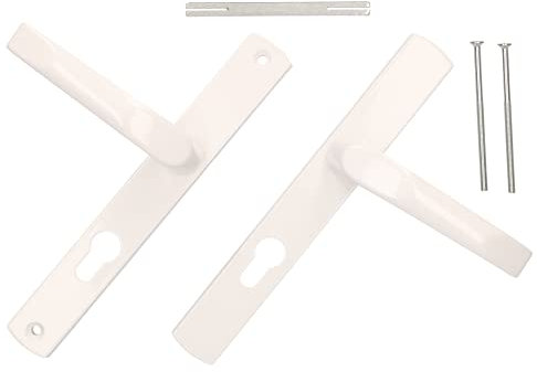 KOTARBAU® Paire de poussoirs 72 mm avec longue plaque blanche pour cylindre profilé moderne universel