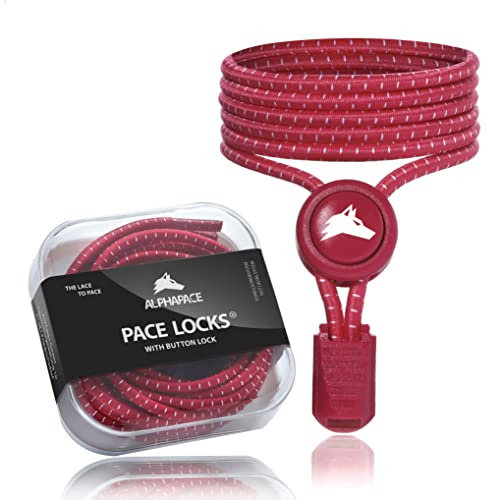 ALPHAPACE PACE LOCKS Button Lock Cordones elásticos, cordones de zapatos sin nudo, cordones de cierre rápido para deporte, para jóvenes y mayores, 120cm
