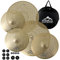 EASTROCK Becken Set Low Volume Becken Pack Becken Set Mit Becken Tasche Becken Filzen 14'Hi-hat+16Crash+18'Crash+20 Ride 5 Stück Drummer Praxis Becken(Gold)