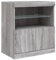 vidaXL Sideboard, Kommode mit viel Stauraum, Highboard Schrank mit LED-Leuchten, Anrichte Beistellschrank Standschrank, Modern, Grau Sonoma
