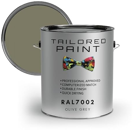 Tailored Paint uPVC Window & Door 1K Paint Brush or Spray On - Matt Finish - RAL7002, Olive Grey - 100ml Tin
