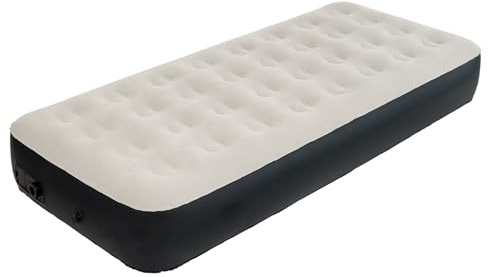 DIMAR GARDEN Twin Size Air Mattress with Built in Pump, Inflatable Flocked AirBed Blow Up Mattress