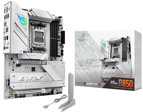 ASUS ROG Strix B850-A Gaming WiFi AMD AM5 B850 ATX Motherboard 14+2+2 Power Stages, DDR5 AEMP, 2.5G LAN, WiFi 7 with Q-Antenna, 4X M.2, PCIe® 5.0, USB 20Gbps Type-C, AI Networking II, ASUS AI Advisor