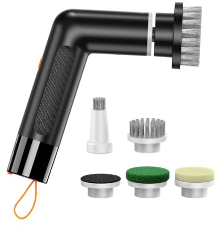 Brosse de Nettoyage pour Douche - Nettoyeur de Cuisine Portable,Brosse Électrique sans Fil avec Têtes Remplaçables pour Carrelage, Joints et Baignoire