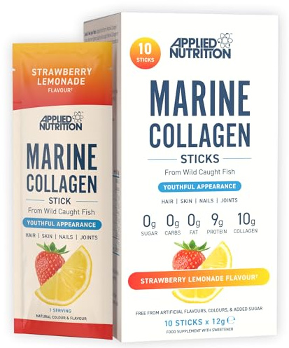 Applied Nutrition Marine Collagen Sticks (10x12g) Strawberry Lemonade - Proteiner - Kollagen