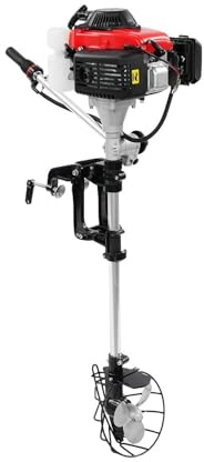 HUOMMGS bensin utombordsmotor 4-takts luftkylningsmotor 4HP 53CC trolling båt utombordsmotor 772 pund utombordsmotor för 2,3–4 m båtuppgradering utombordare med manuell dragstart för fiskebåtar