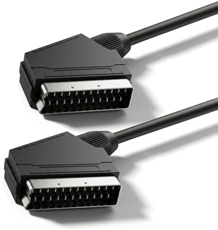 BolAAzuL Cavo scart RGB True 21 pin, cavo composito RGB scart a scart per TV, registratore, lettore DVD, videoregistratore, cavo STB Scart AV, 1,1 m