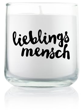 FEEL GOOD CANDLE - Scented candle in glass - candle with motif as a gift for women and for decoration (favourite person, without fragrance).