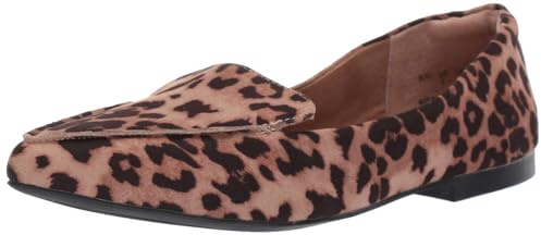 Amazon Essentials Women's Loafer Flat, Rose Leopard, 8 UK