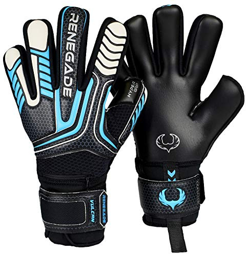 Renegade GK Vulcan Trident Guantes de Portero con Pro-tek Dedo Protección | 3.5+3mm Hyper Grip & 4mm Duratek | Guantes De Portero para Niños (Talla 6, Niños, Negative Cut, Level 3)