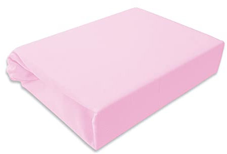 Spannbettlaken Kinderbett JERSEY 60x120 70x140 80x160 Top Qualität Hohe Gewicht 180g/m2 (70x140, Rosa)
