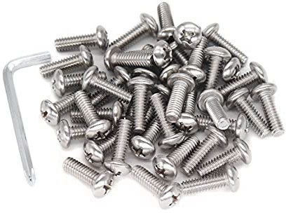 binifiMux 20pcs 1/4-20 x 3/4 Pan Head Bolts Machine Screws, Phillips Drive, 304 Stainless Steel 18-8, Bright Finish, Fully Machine Thread