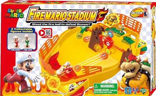 EPOCH Games 7416 Super Mario™ Fire Mario Stadium - Party Spiel Actionspiel Geschicklichkeitsspiel, Bunt