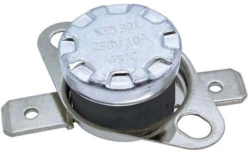 Lumonic Thermoschalter 45°C Schließer 250V 10A Temperaturschalter Thermostat KSD301 Bimetall Thermoschutz