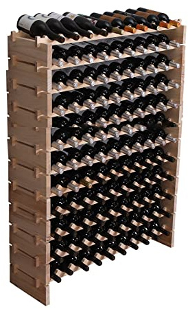 fdjamy Wine Rack Cabinet Freestanding for Floor Wooden Stackable Storage Modular countertop Wood Wine Holder (120bottle)