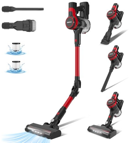 Stanew Wireless Vacuum Cleaner, 33Kpa Wireless Electric Scoop, 320W Foldable, 40 min autonomy, LED, suitable for carpets, cars, sofas, etc.