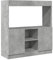 vidaXL Highboard Betongrau 92x33x100 cm Holzwerkstoff
