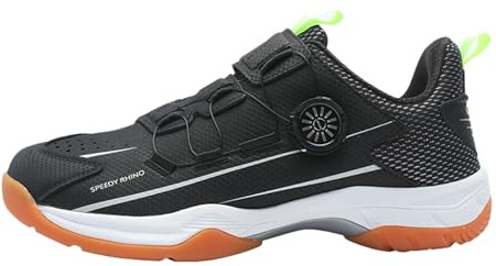 Leichtrit Scarpe da Badminton Uomo,Scarpe Pallavolo Uomo,Scarpe da Ping Pong da Uomo,Scarpe da Badminton,Antiscivolo,Antiusura,Supporto,Traspiranti,Ammortizzante,per Gli Sport con la Palla,Bianco