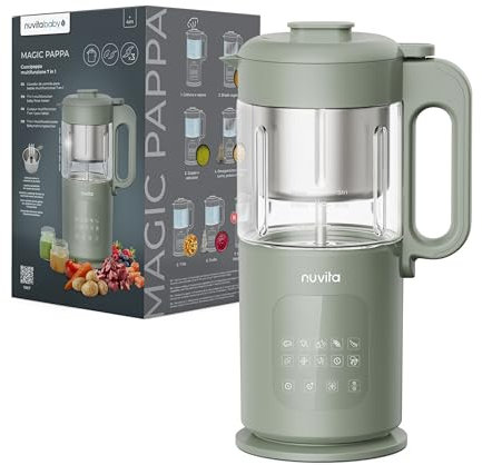 Nuvita Magic Pappa 7-in-1 Multifunktionaler Babynahrungszubereiter – Dämpft, Pürieren, Zerkleinert, Bereitet Pürees, Smoothies und Homogenisierte Essen mit Selbstreinigungsfunktion, Nuvita Chef app