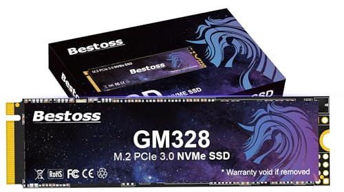 Bestoss 512GB NVMe M.2 SSD PCIe3.0 M.2 2280 SSD,Internal SSD,Up to 3500MB/s