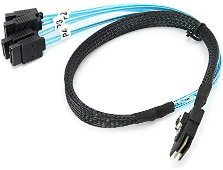 lvifloae Adaptateur SAS à SATA, G0101 Mini Câble SAS 36p SFF - 8087 à 4SATA ​​Ligne de données des accessoires d'ordinateur (1m / 3,3 pieds)