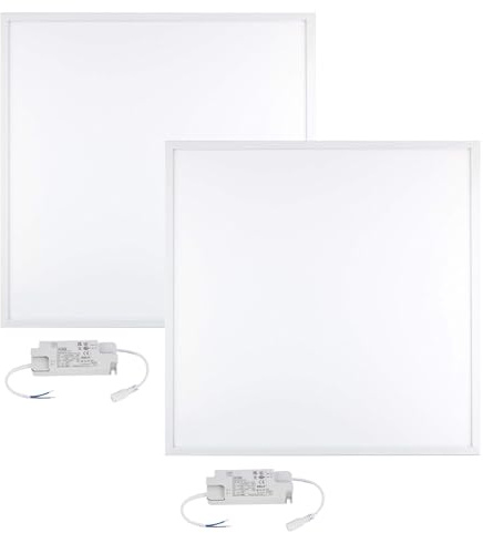 YASTA Plafoniera Led Soffitto 60x60 Pannello Led Da Incasso Per Cartongesso Luce Fredda 42w Pannello Luminoso Per Controsoffitto Con Cornice Bianca Ultra Slim 6500k (2)