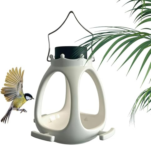 para Aves con Luz Solar,Decoración Exterior con Luz Solar para Jardín,Herramientas Decorativas para Alimentar Aves Silvestres - para Herrerillos Balcones Jilgueros Patios Bosques Jardín Naturaleza