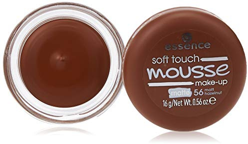 essence Soft Touch Makeup Mousse - Foundation No. 56 - Matte Brown - For Combination Skin - Imperfect Skin - Vegan - Fragrance-Free - Alcohol-Free - 16 g