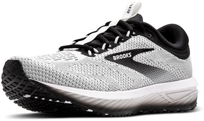Brooks Men’s Revel 7 Neutral Running Shoe, Weiß/Schwarz, 49.5 EU